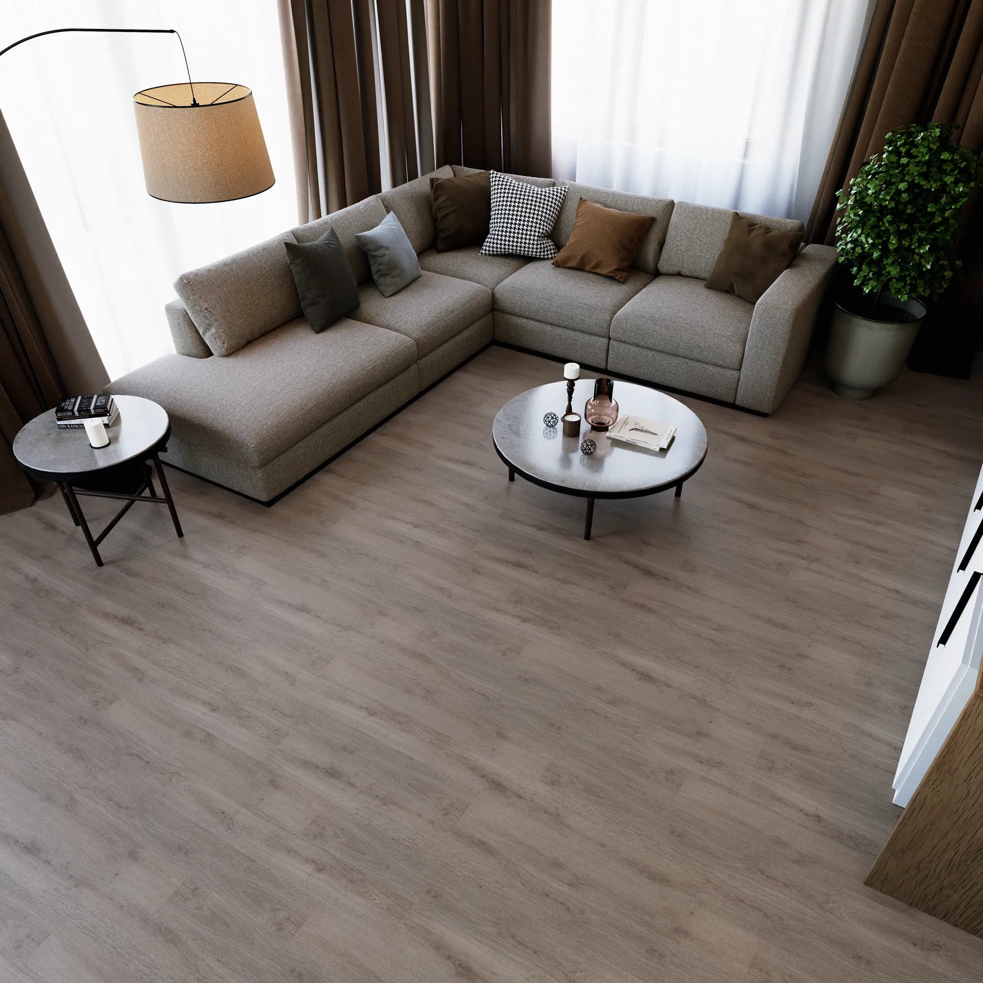 Pismo LooseLay Vinyl room scene - InstaGrip 28 LooseLay Urban Surfaces looselay LVT vinyl plank flooring | 254 Floors Waco TX wholesale