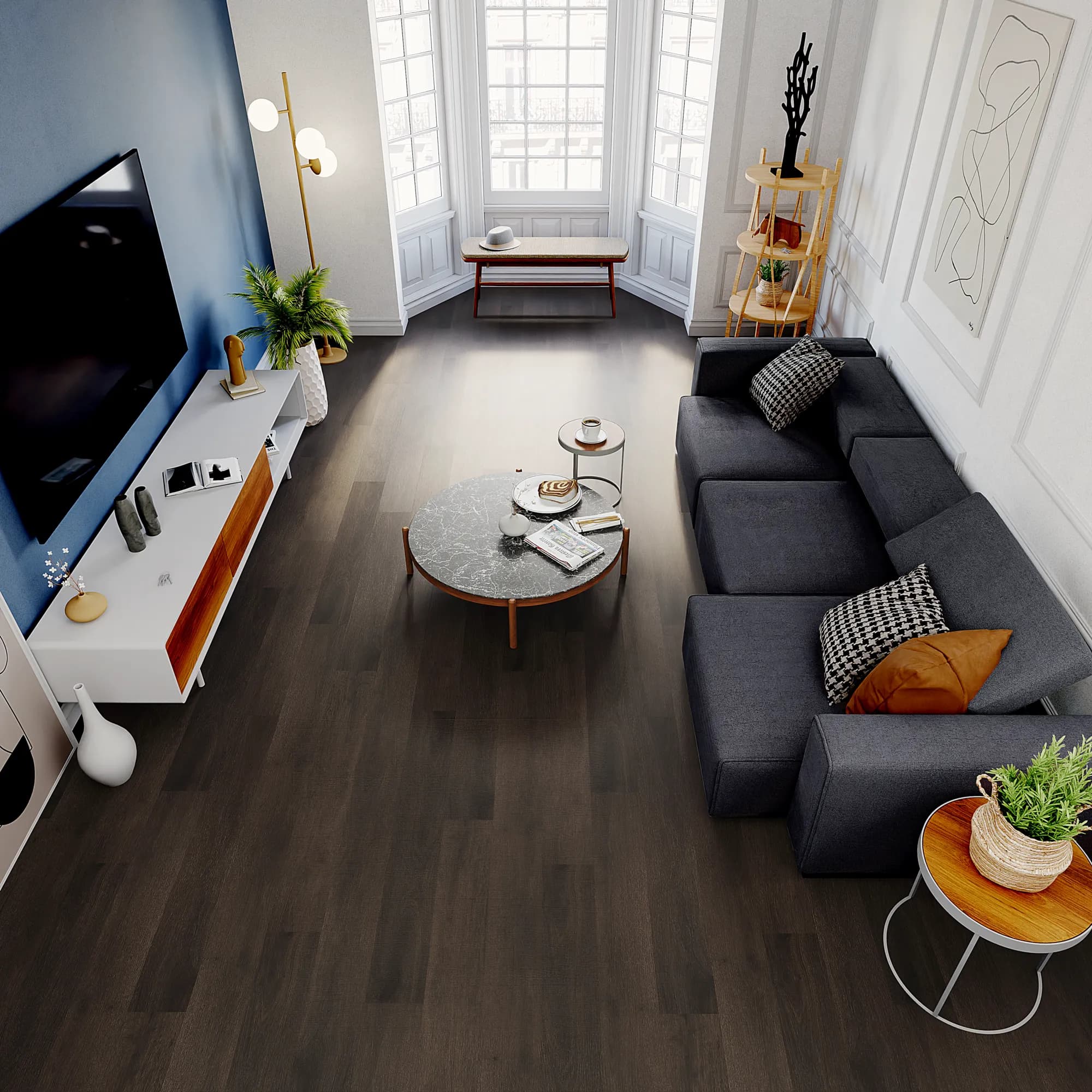 Woods Cove LooseLay Vinyl room scene - InstaGrip 28 LooseLay Urban Surfaces looselay LVT vinyl plank flooring | 254 Floors Waco TX wholesale