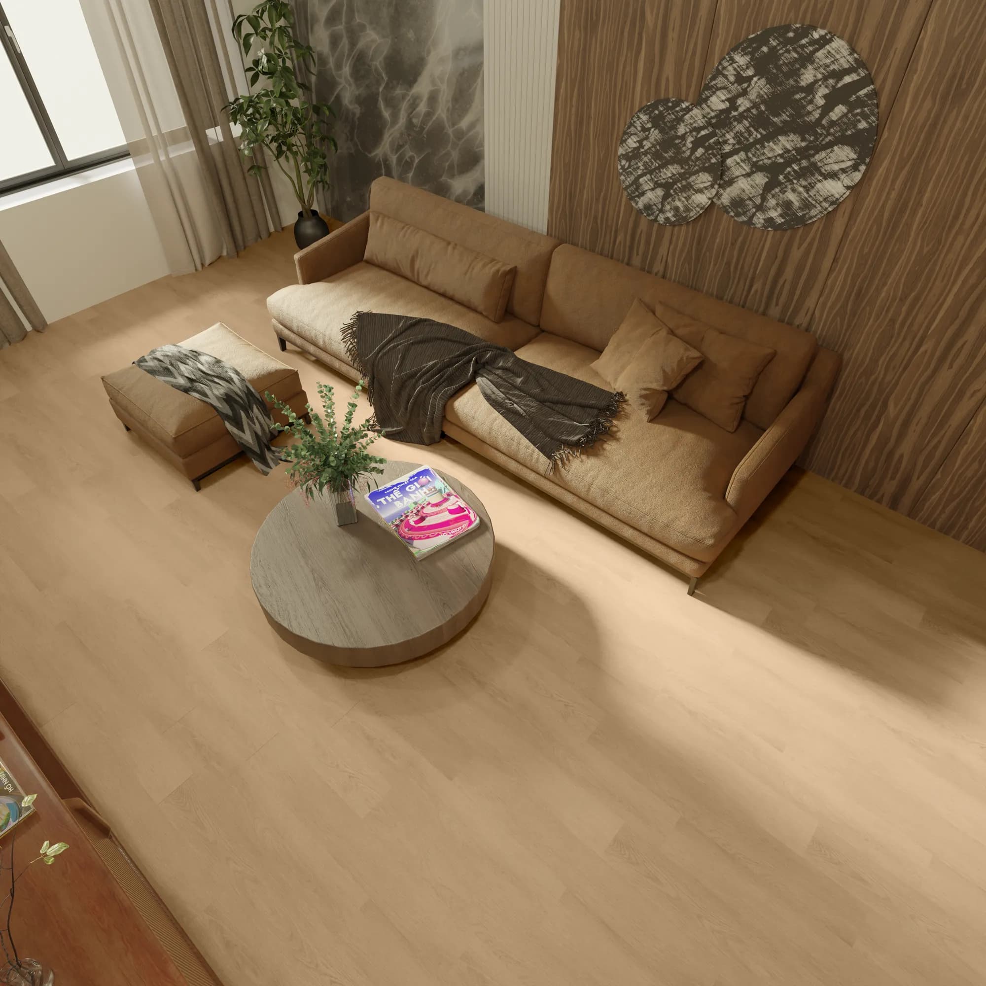 Hansen Creek GlueDown Vinyl room scene - Foundations GlueDown Viny Urban Surfaces gluedown looselay LVT vinyl plank flooring | 254 Floors Waco TX wholesale