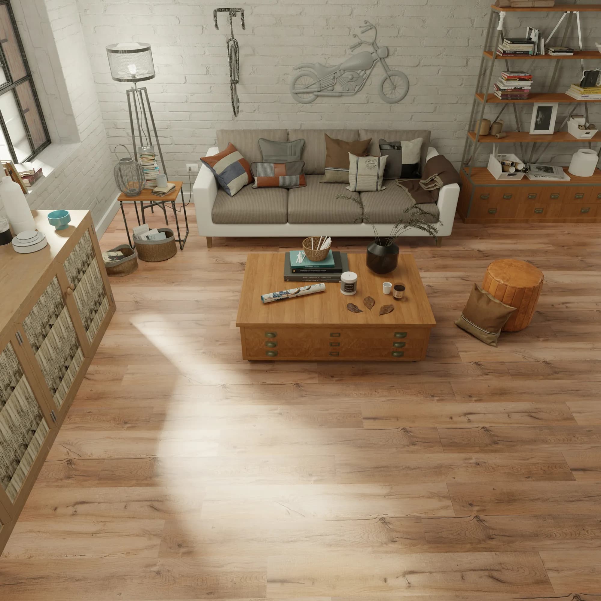 Balboa Trails GlueDown Vinyl room scene - Foundations GlueDown Viny Urban Surfaces gluedown looselay LVT vinyl plank flooring | 254 Floors Waco TX wholesale