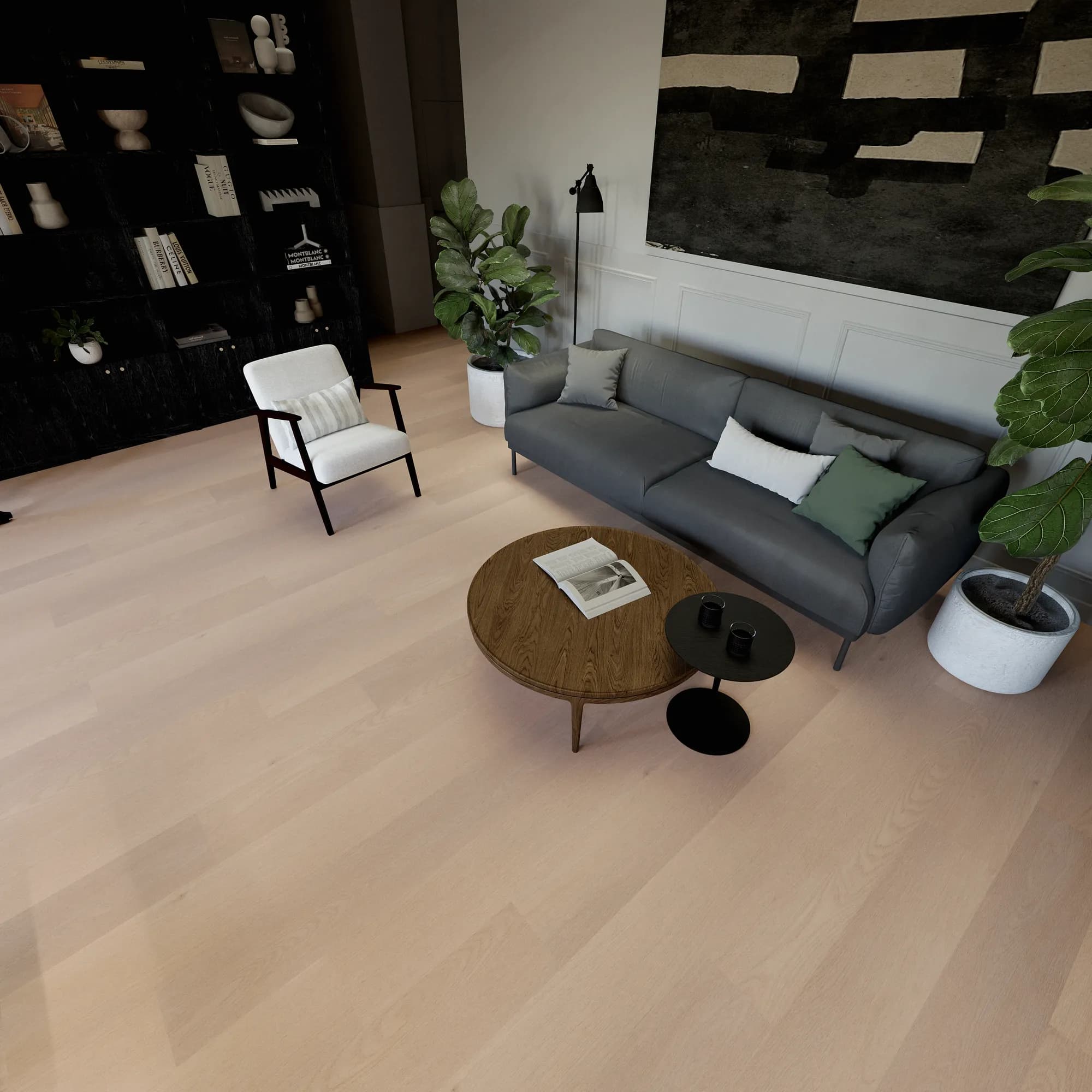 Asbury LooseLay Vinyl room scene - InstaGrip 20 LooseLay Urban Surfaces looselay LVT vinyl plank flooring | 254 Floors Waco TX wholesale