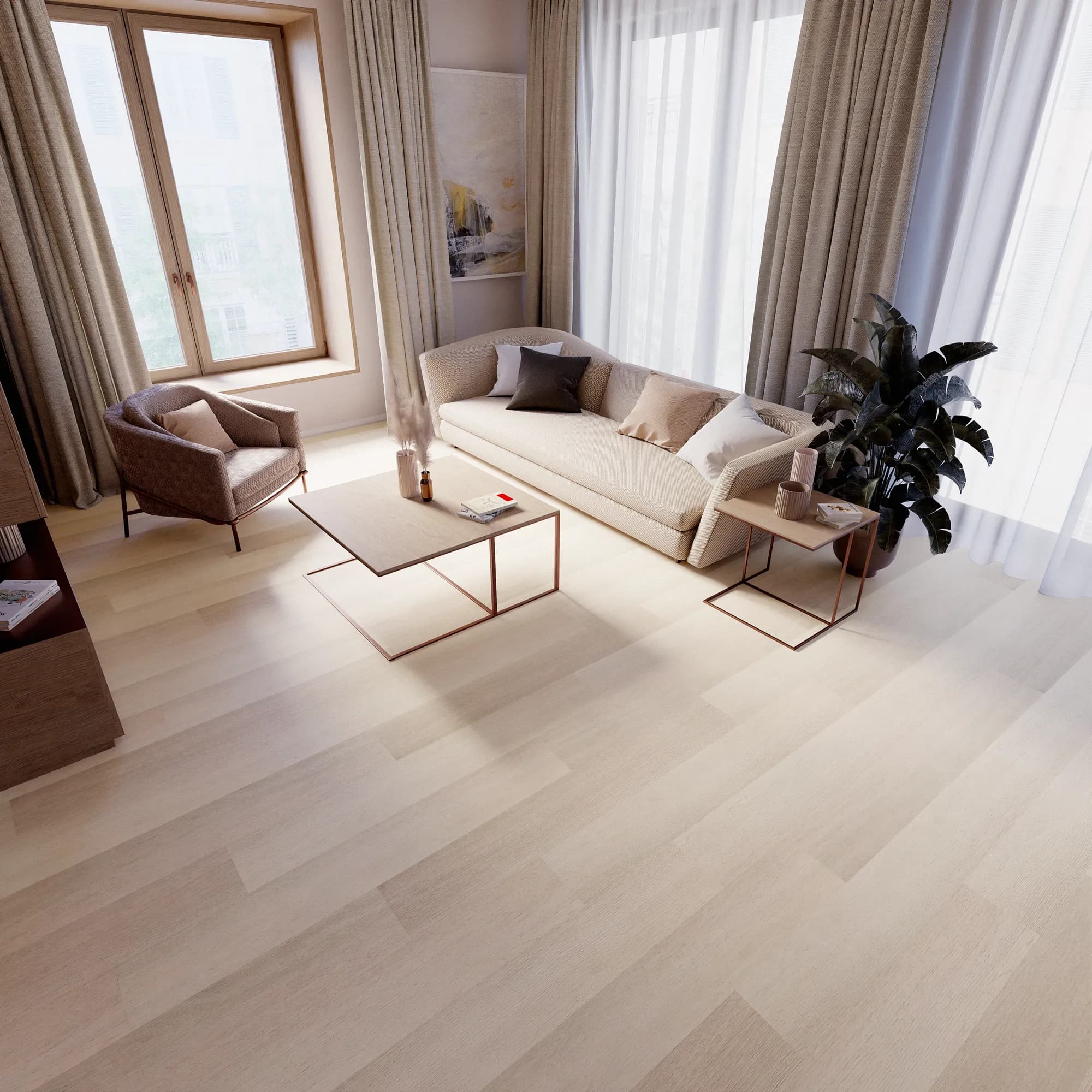 Sandbridge LooseLay Vinyl room scene - InstaGrip 20 LooseLay Urban Surfaces looselay LVT vinyl plank flooring | 254 Floors Waco TX wholesale