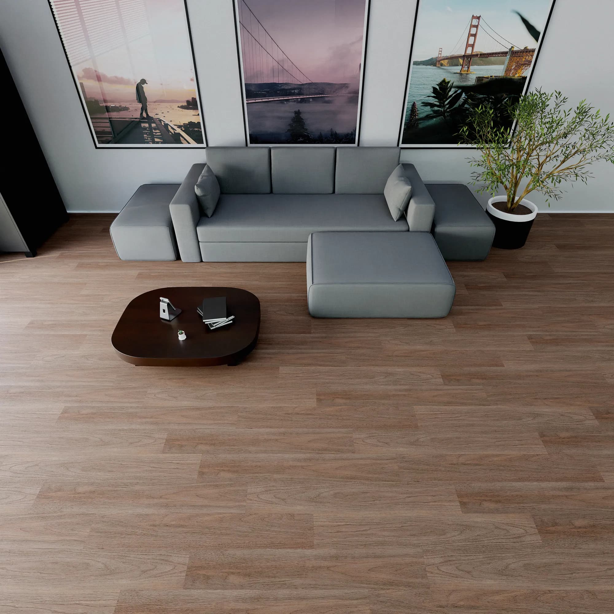 Sagamore LooseLay Vinyl room scene - InstaGrip 20 LooseLay Urban Surfaces looselay LVT vinyl plank flooring | 254 Floors Waco TX wholesale