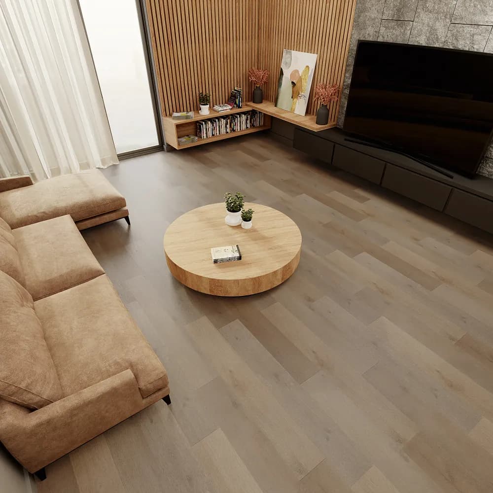 Willow Run Floating Vinyl room scene - Studio 12 Floating Urban Surfaces looselay floating LVT vinyl plank flooring | 254 Floors Waco TX wholesale