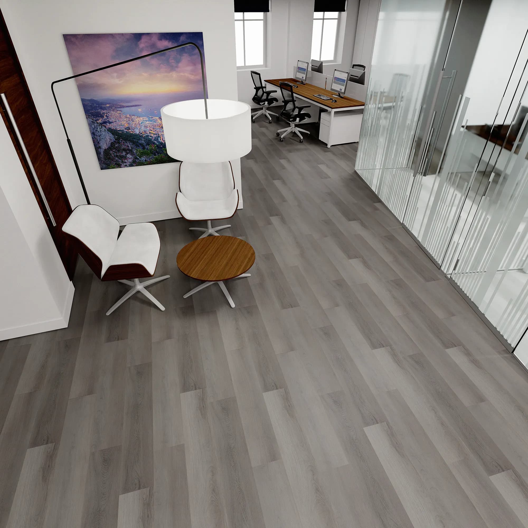 Sullivan Street GlueDown Vinyl room scene - SoHo Square GlueDown Urban Surfaces gluedown looselay LVT vinyl plank flooring | 254 Floors Waco TX wholesale