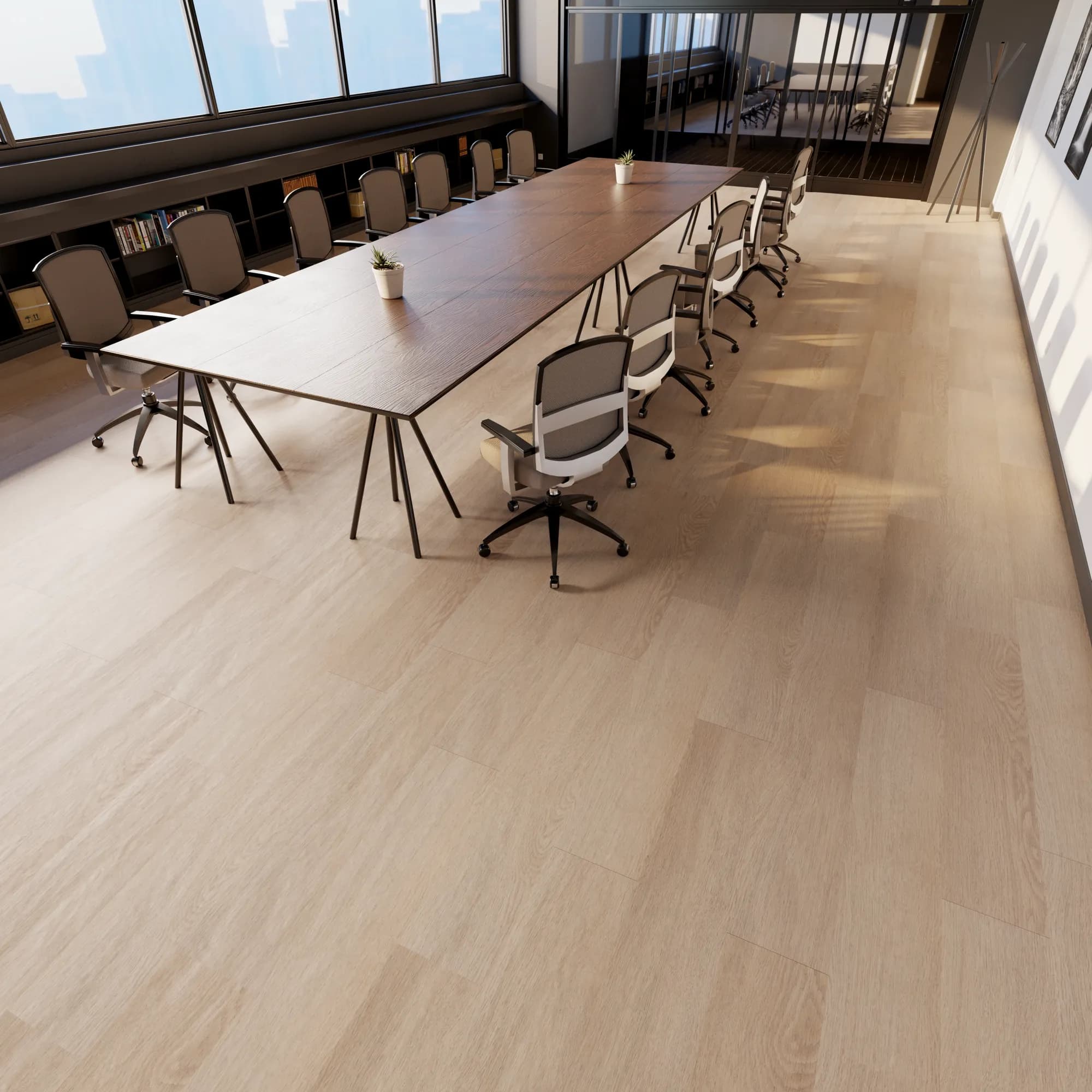 Wooster Street GlueDown Vinyl room scene - SoHo Square GlueDown Urban Surfaces gluedown looselay LVT vinyl plank flooring | 254 Floors Waco TX wholesale