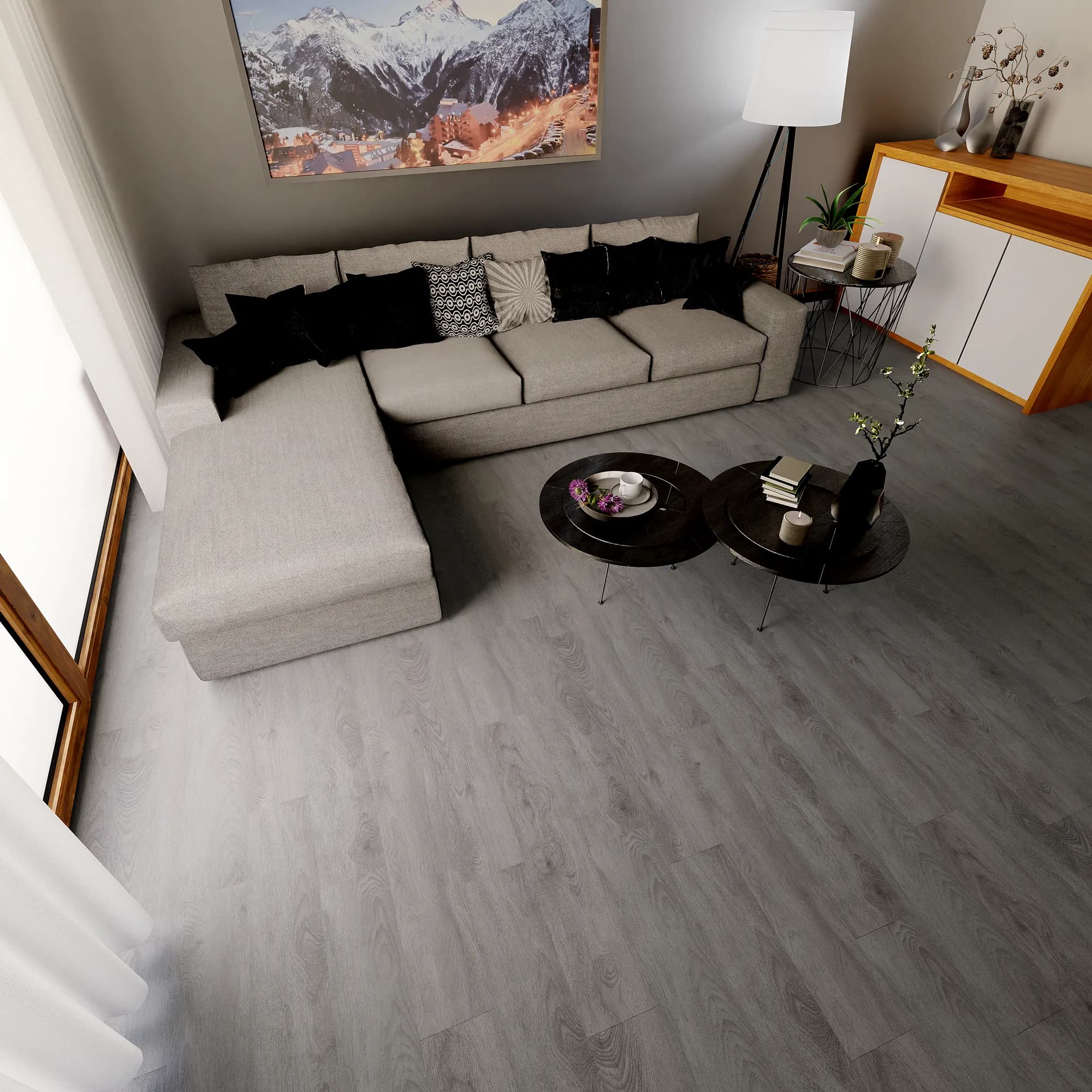 Twilight GlueDown Vinyl room scene - Main Street GlueDown Urban Surfaces gluedown looselay LVT vinyl plank flooring | 254 Floors Waco TX wholesale