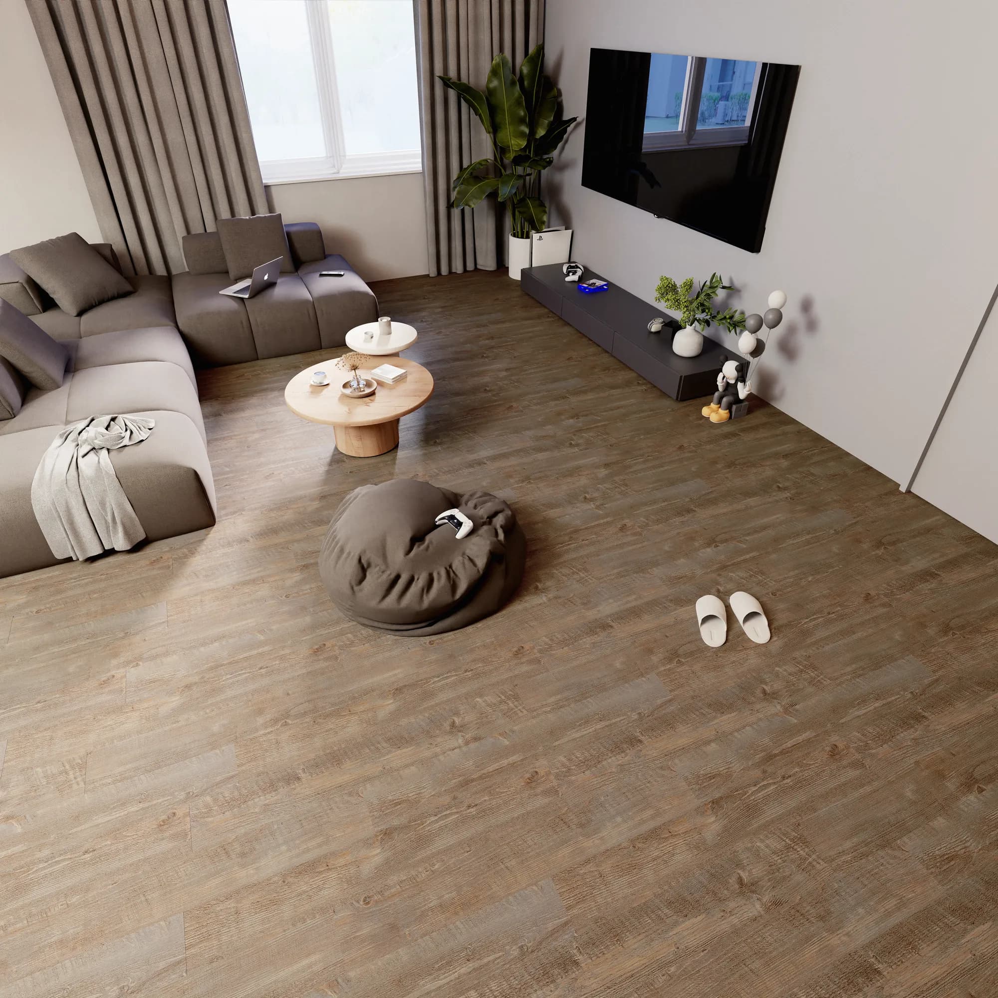 Sierra GlueDown Vinyl room scene - Main Street GlueDown Urban Surfaces gluedown looselay LVT vinyl plank flooring | 254 Floors Waco TX wholesale