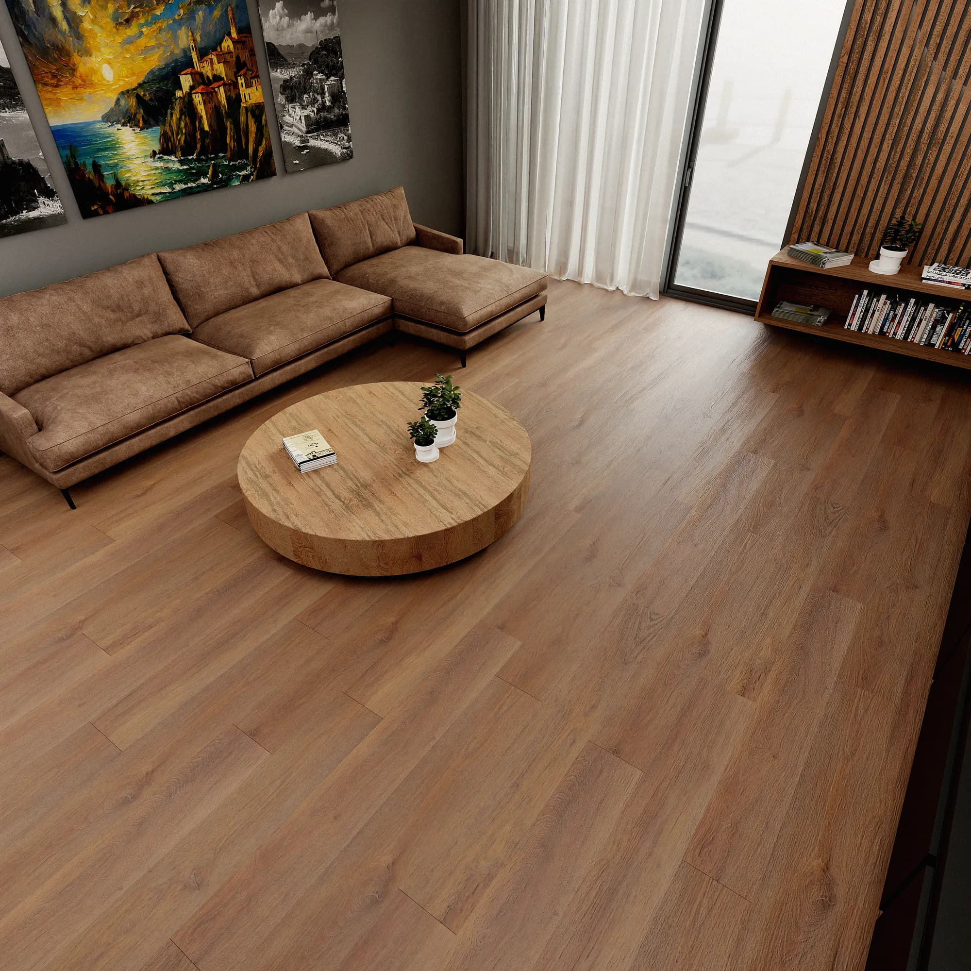 Hudson GlueDown Vinyl room scene - Main Street GlueDown Urban Surfaces gluedown looselay LVT vinyl plank flooring | 254 Floors Waco TX wholesale