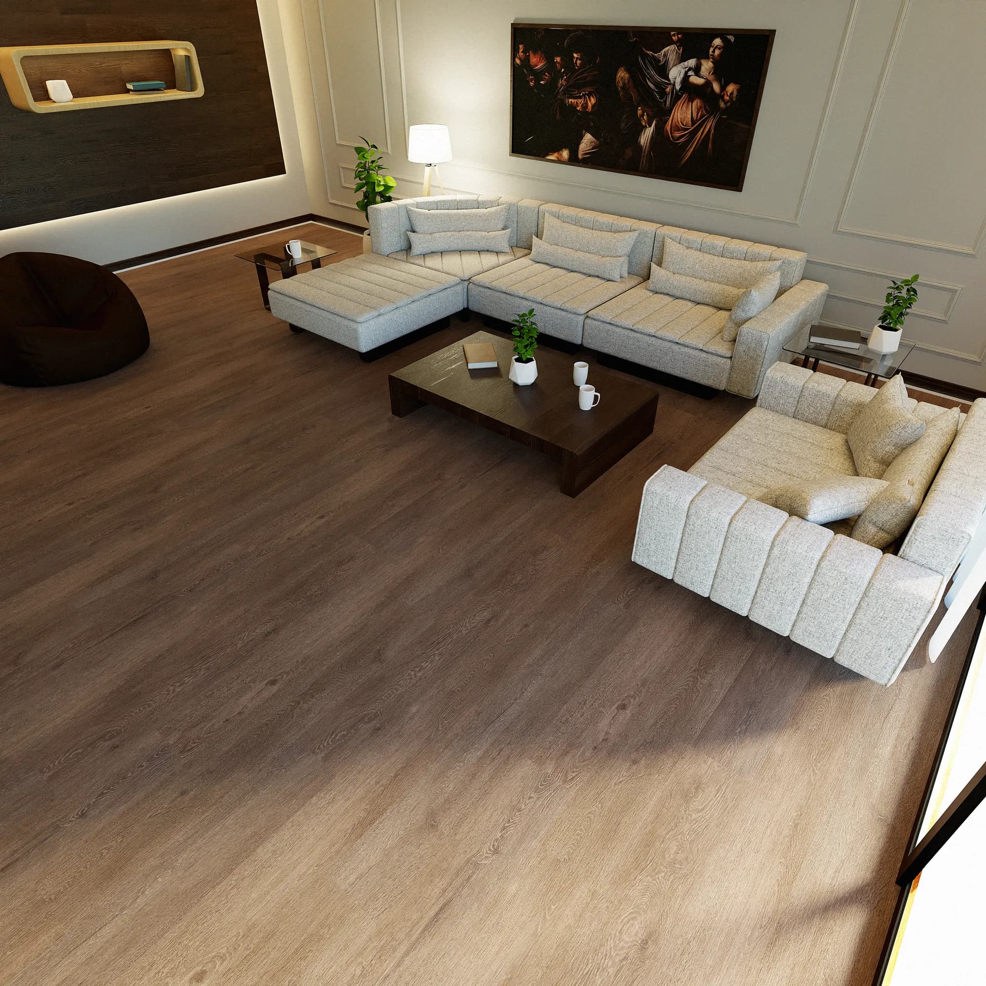 Presidio GlueDown Vinyl room scene - Main Street GlueDown Urban Surfaces gluedown looselay LVT vinyl plank flooring | 254 Floors Waco TX wholesale