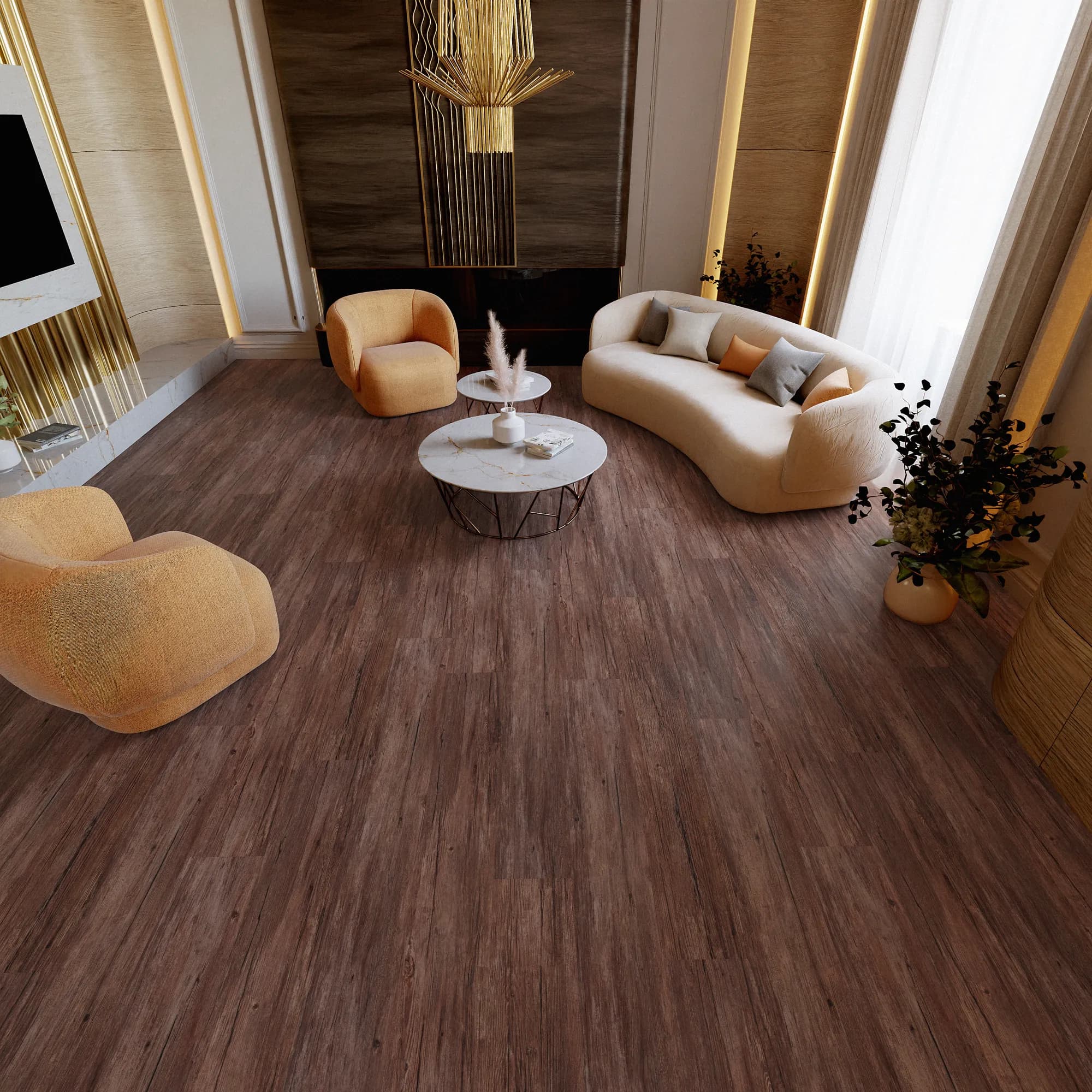 Ash GlueDown Vinyl room scene - Main Street GlueDown Urban Surfaces gluedown looselay LVT vinyl plank flooring | 254 Floors Waco TX wholesale