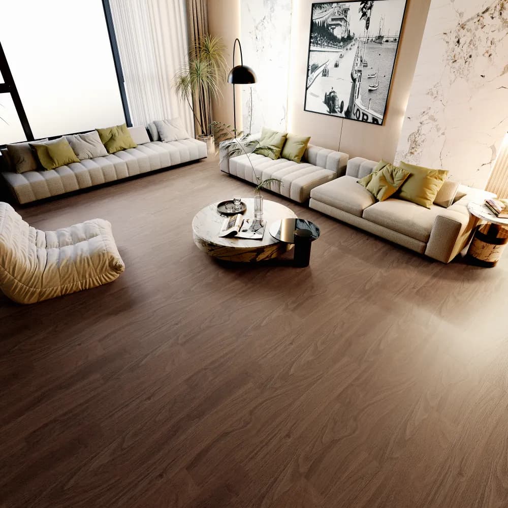 West Broadway Floating Vinyl room scene - Sound-Tec Floating Urban Surfaces looselay floating LVT vinyl plank flooring | 254 Floors Waco TX wholesale
