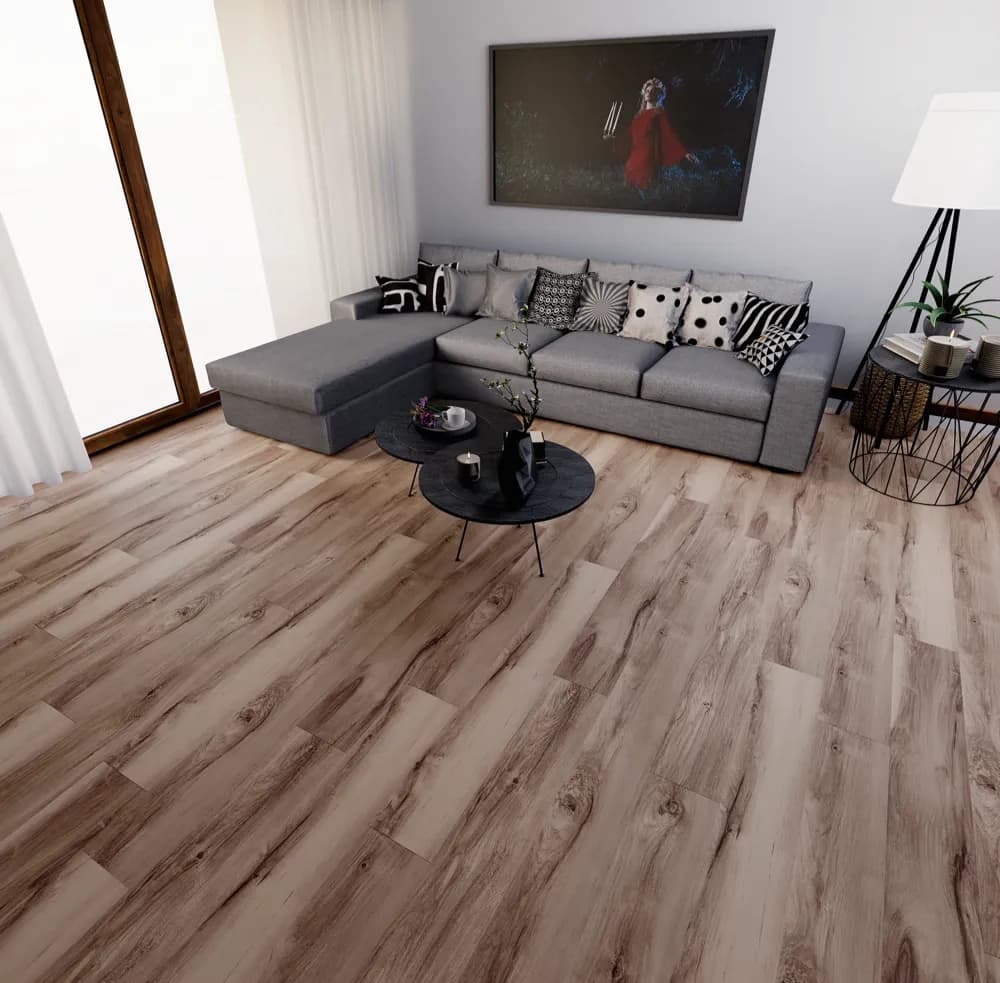 Kodiak Floating Vinyl room scene - Sound-Tec Floating Urban Surfaces looselay floating LVT vinyl plank flooring | 254 Floors Waco TX wholesale