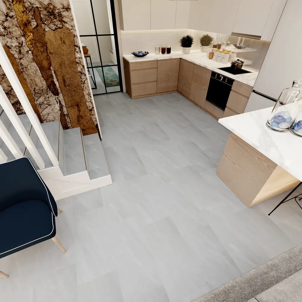 Nova Floating Vinyl room scene - Sound-Tec Tile Floating Urban Surfaces looselay floating LVT vinyl plank flooring | 254 Floors Waco TX wholesale
