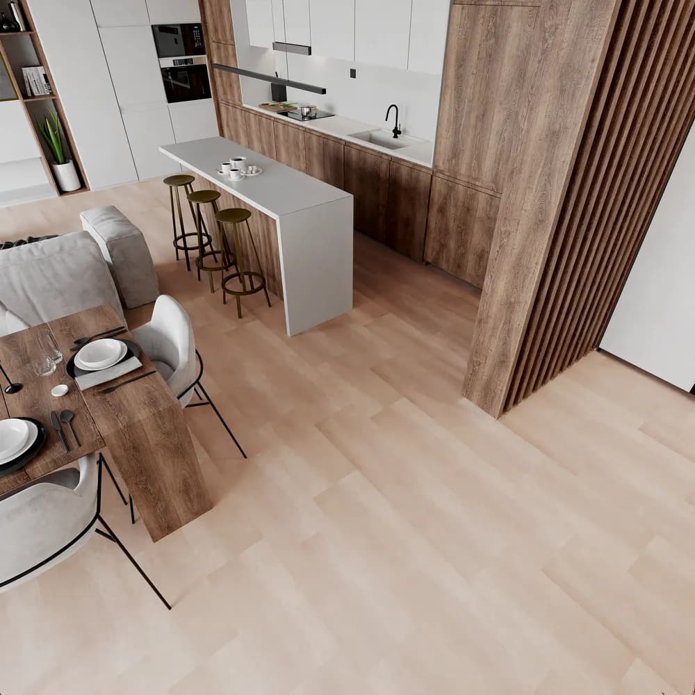 Astella Floating Vinyl room scene - Sound-Tec Tile Floating Urban Surfaces looselay floating LVT vinyl plank flooring | 254 Floors Waco TX wholesale