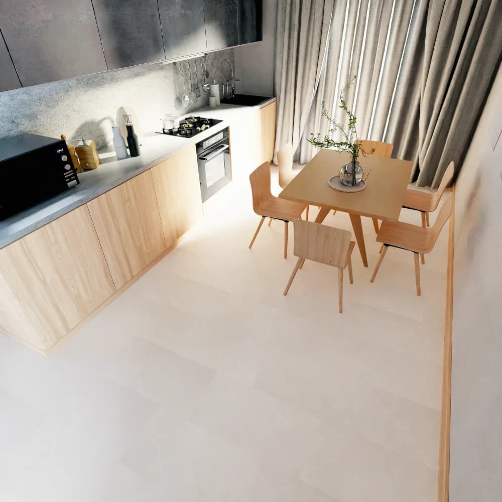 Vega Floating Vinyl room scene - Sound-Tec Tile Floating Urban Surfaces looselay floating LVT vinyl plank flooring | 254 Floors Waco TX wholesale