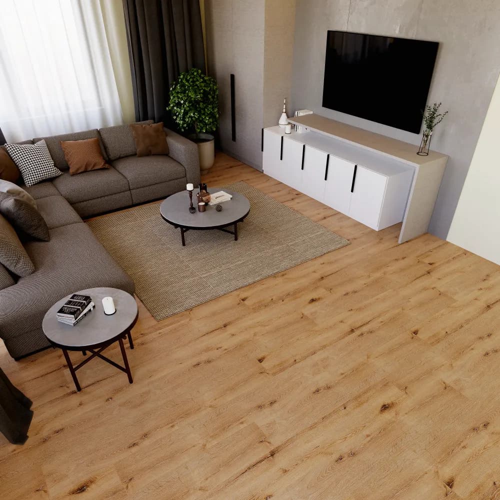 Yellowstone Floating Vinyl room scene - Sound-Tec Plus Floating Urban Surfaces looselay floating LVT vinyl plank flooring | 254 Floors Waco TX wholesale