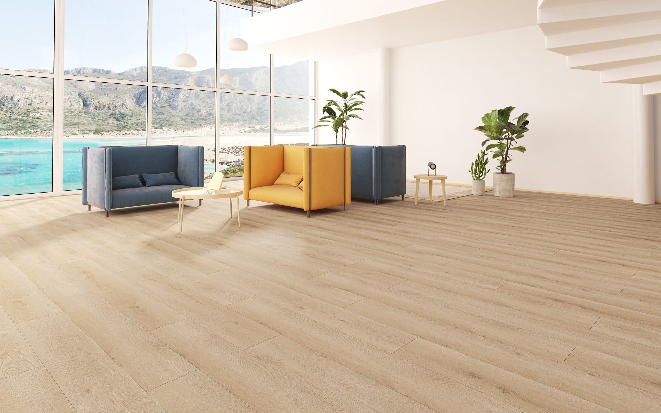 Reina Oak Premium Rigid Core Flooring room scene - HomeLike looselay floating rigid core SPC LVT vinyl plank flooring | 254 Floors Waco TX wholesale