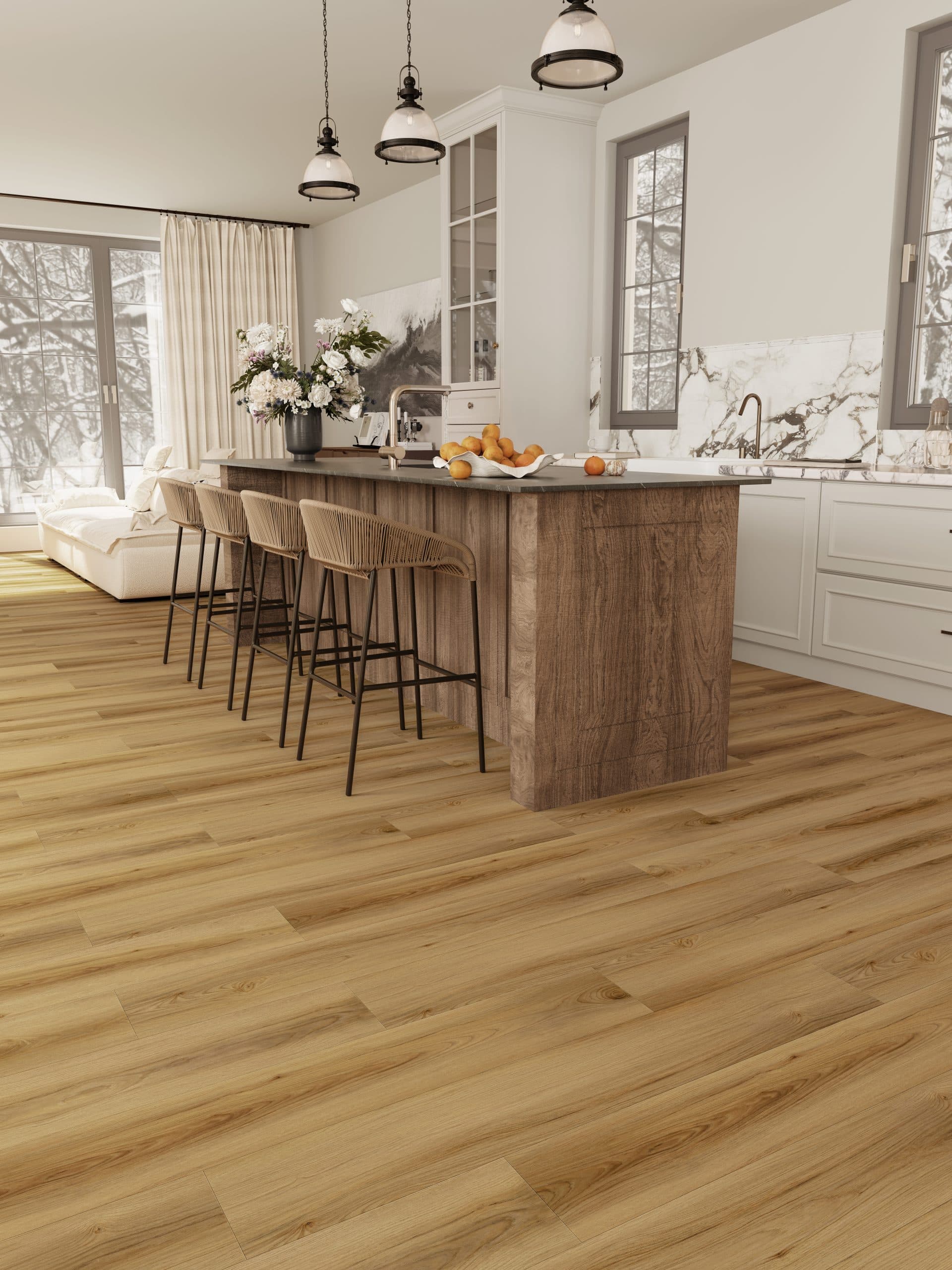 Melrose Premium Rigid Core Flooring room scene - HomeLike looselay floating rigid core SPC LVT vinyl plank flooring | 254 Floors Waco TX wholesale