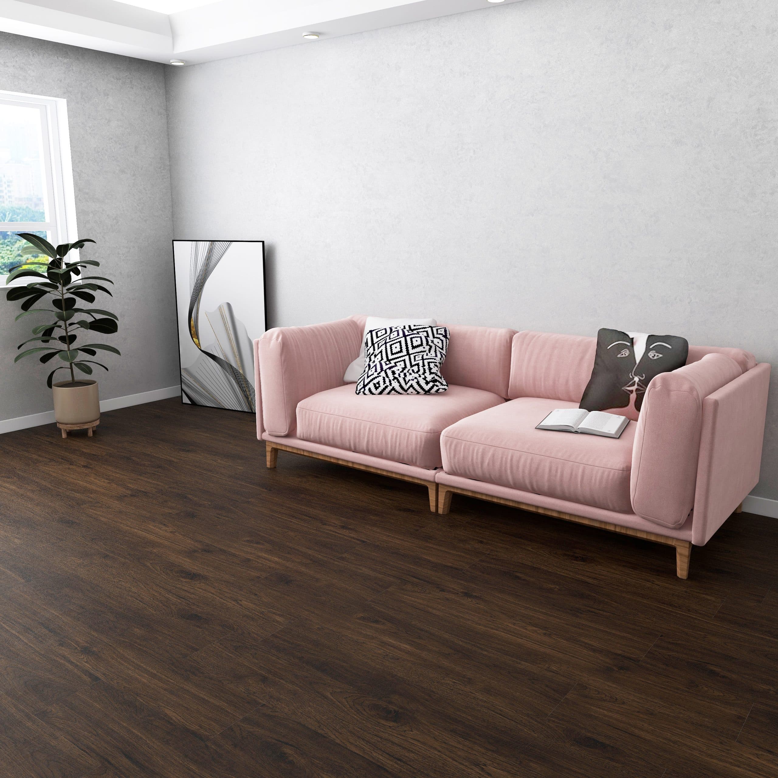 Ridge Manor Premium Water-Resistant Laminate Flooring room scene - HomeLike looselay floating laminate rigid core SPC LVT vinyl plank flooring | 254 Floors Waco TX wholesale