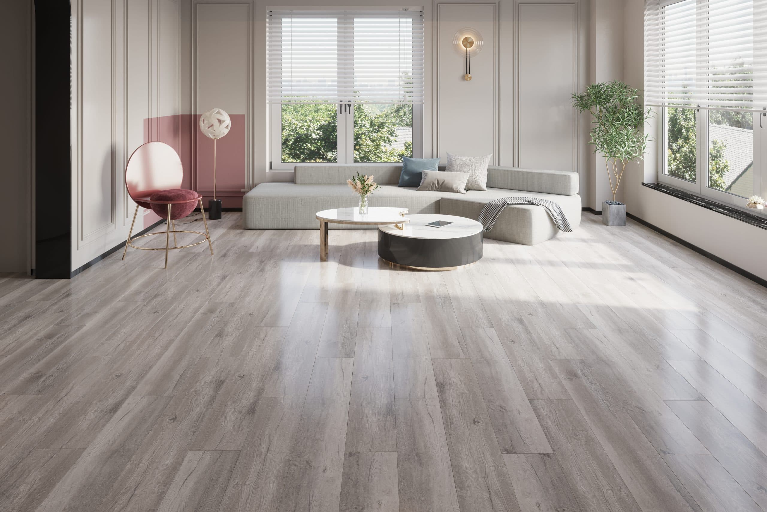 Aurland Lodge Premium Water-Resistant Laminate Flooring room scene - HomeLike looselay floating laminate rigid core SPC LVT vinyl plank flooring | 254 Floors Waco TX wholesale