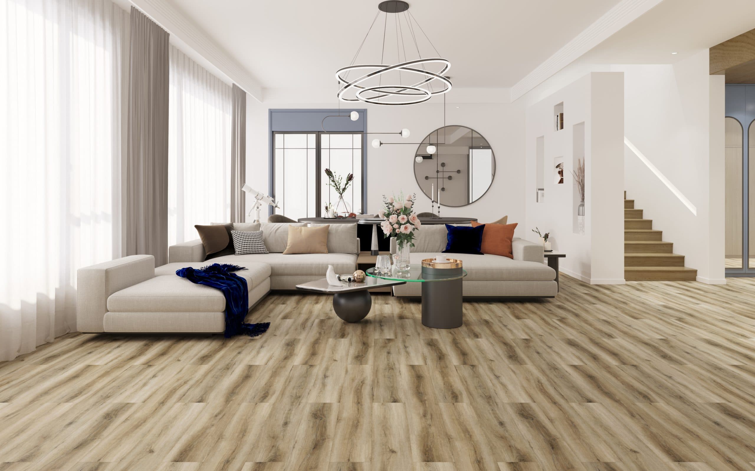 Caspian Premium Rigid Core Pro Max Flooring room scene - HomeLike looselay floating rigid core SPC LVT vinyl plank flooring | 254 Floors Waco TX wholesale