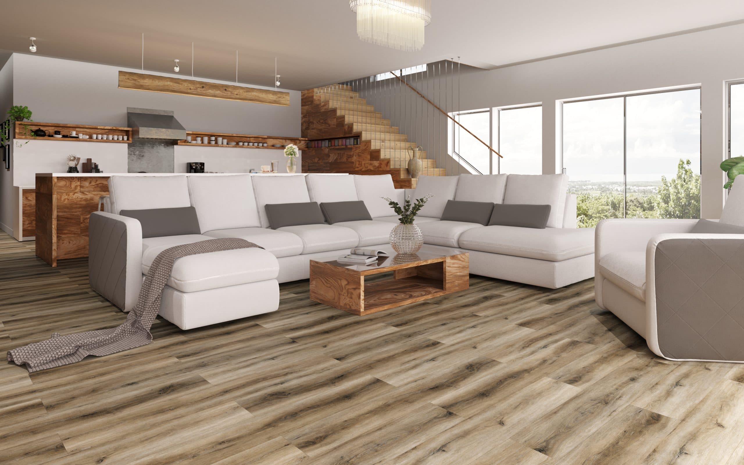 Lake House Premium Rigid Core Pro Max Flooring room scene - HomeLike looselay floating rigid core SPC LVT vinyl plank flooring | 254 Floors Waco TX wholesale