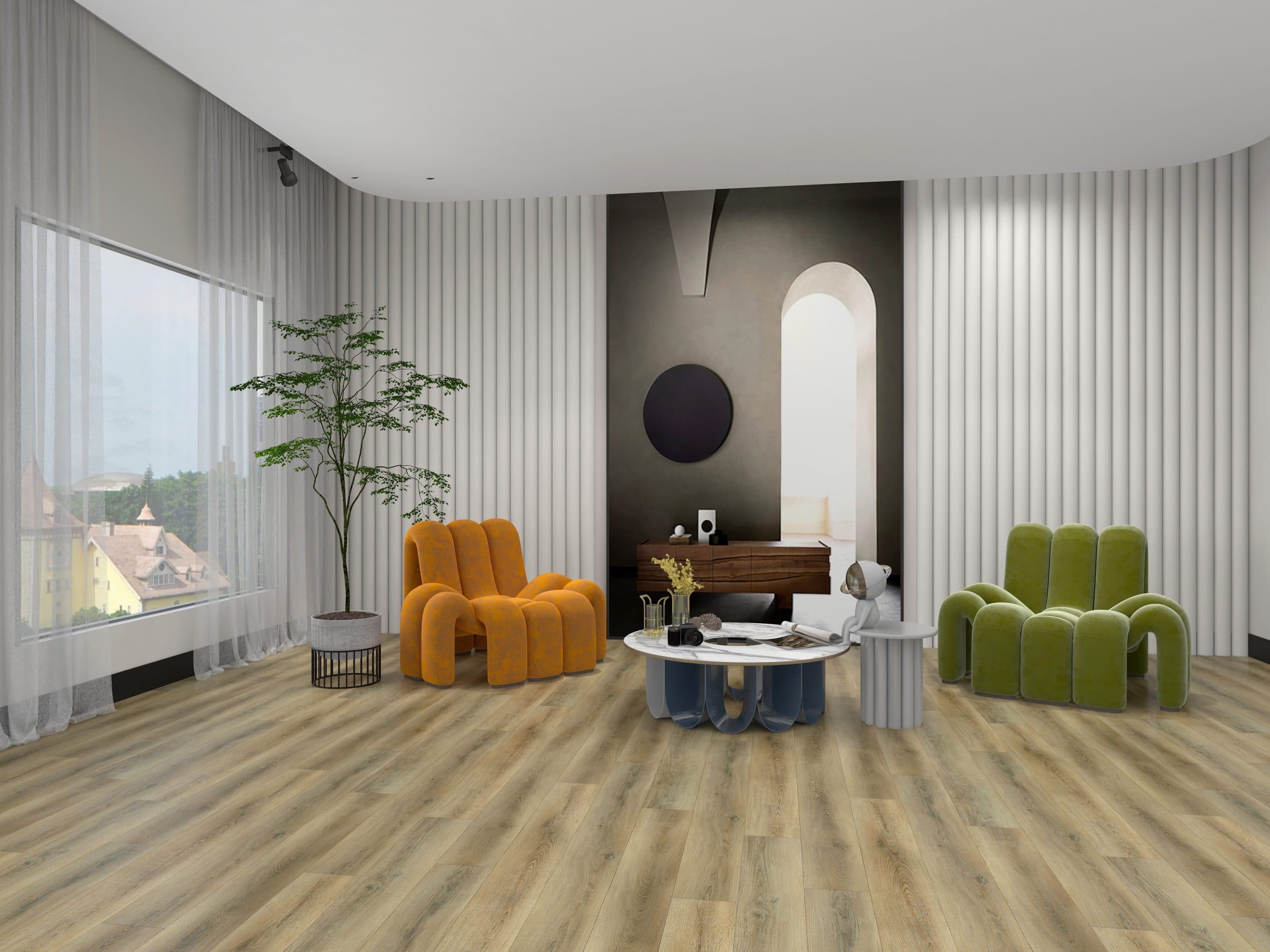 Pikes Peak Rigid Core Pro Wood Grain Flooring room scene - HomeLike looselay floating rigid core SPC LVT vinyl plank flooring | 254 Floors Waco TX wholesale
