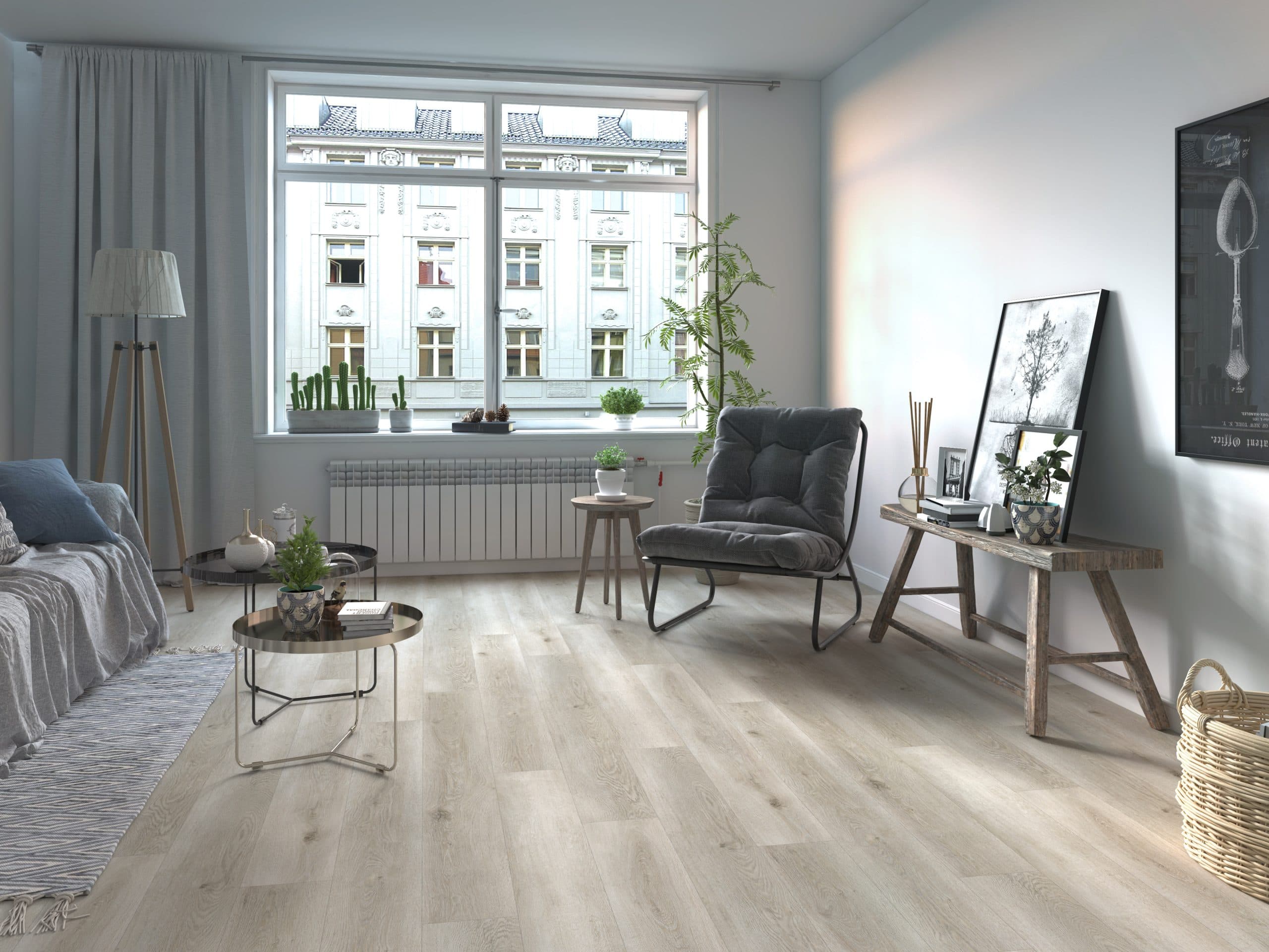 Pleasant Hill Rigid Core Pro Wood Grain Flooring room scene - HomeLike looselay floating rigid core SPC LVT vinyl plank flooring | 254 Floors Waco TX wholesale
