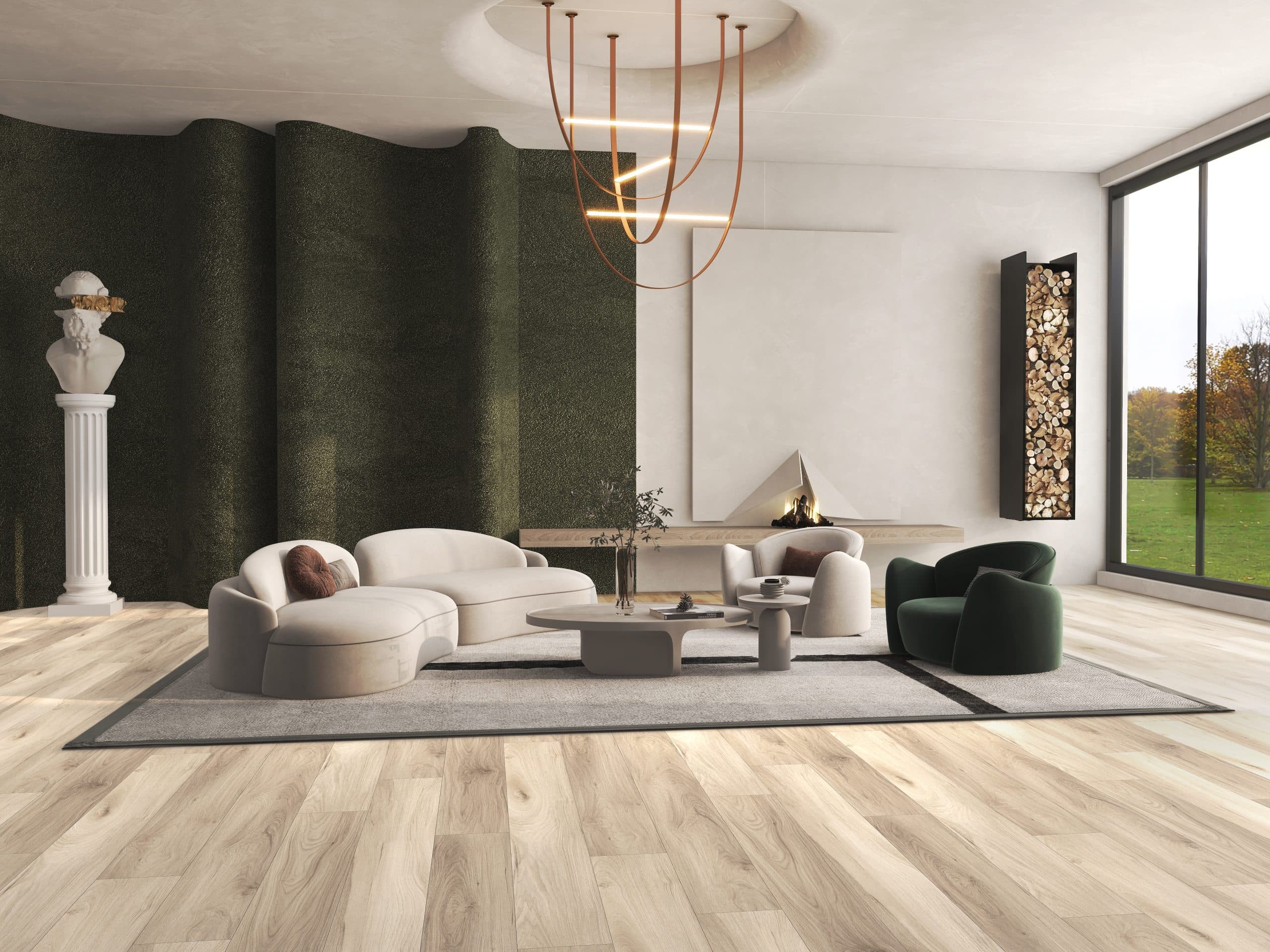 Sunrise Meadow Rigid Core Pro Wood Grain Flooring room scene - HomeLike looselay floating rigid core SPC LVT vinyl plank flooring | 254 Floors Waco TX wholesale
