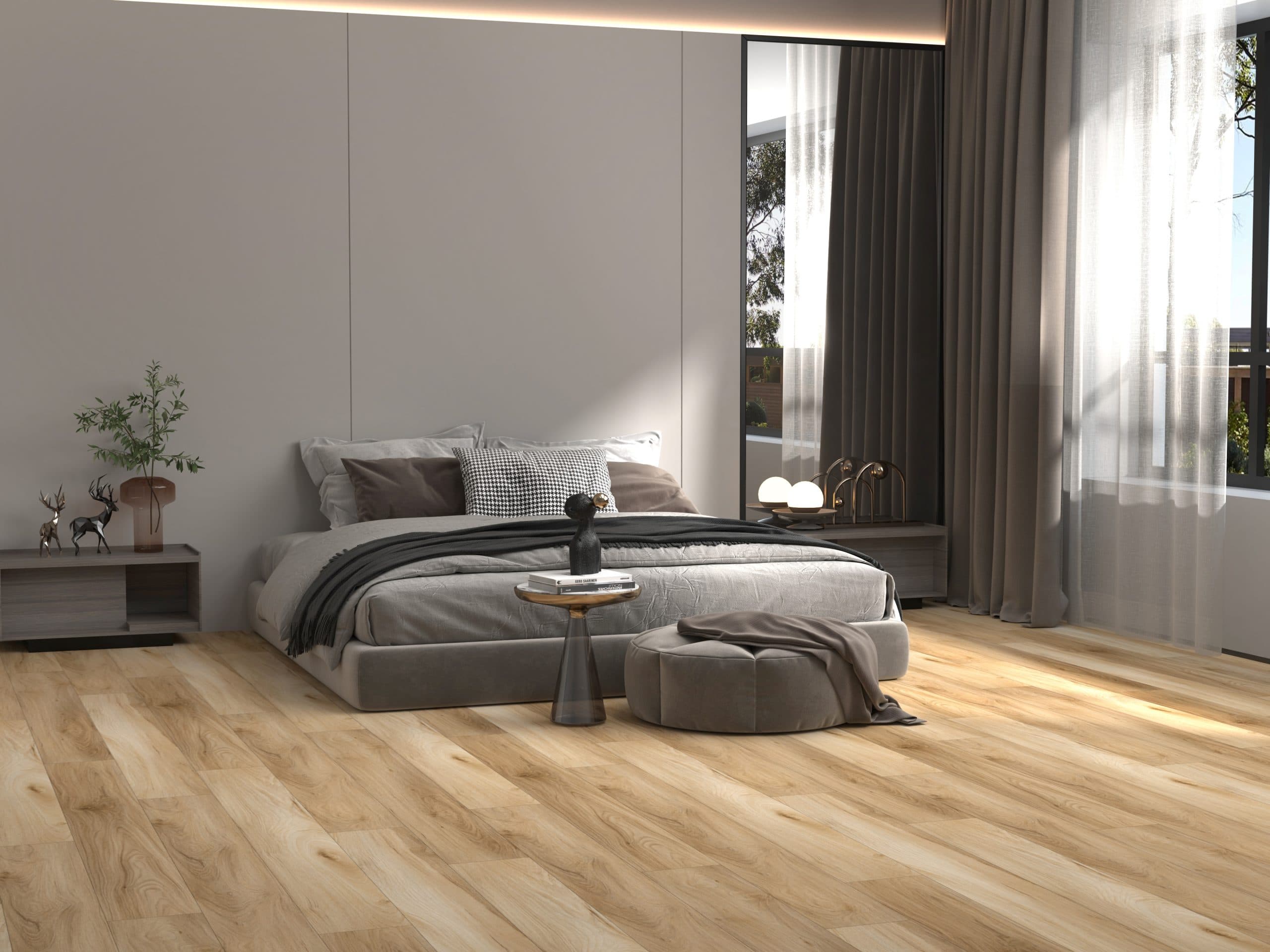 Golden Meadow Rigid Core Pro Wood Grain Flooring room scene - HomeLike looselay floating rigid core SPC LVT vinyl plank flooring | 254 Floors Waco TX wholesale