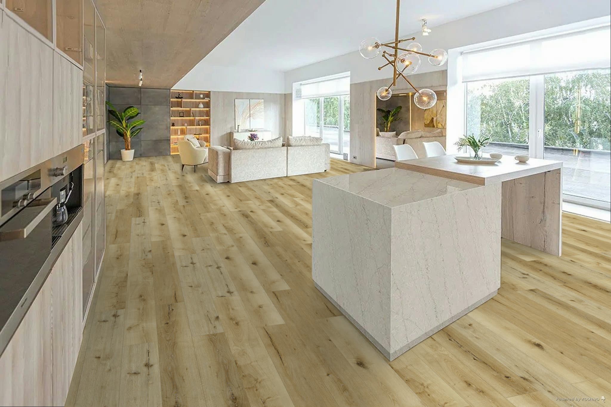 Ventura Premium WPC Engineered Vinyl Flooring room scene - HomeLike looselay WPC LVT vinyl plank flooring | 254 Floors Waco TX wholesale