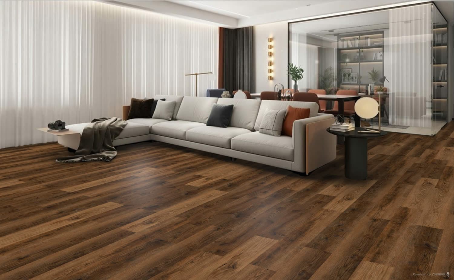 Berkley Oak Rigid Core Luxury Vinyl Flooring (AA collection) room scene - HomeLike 6.5mm 22mil wide plank | 254 Floors Waco TX wholesale